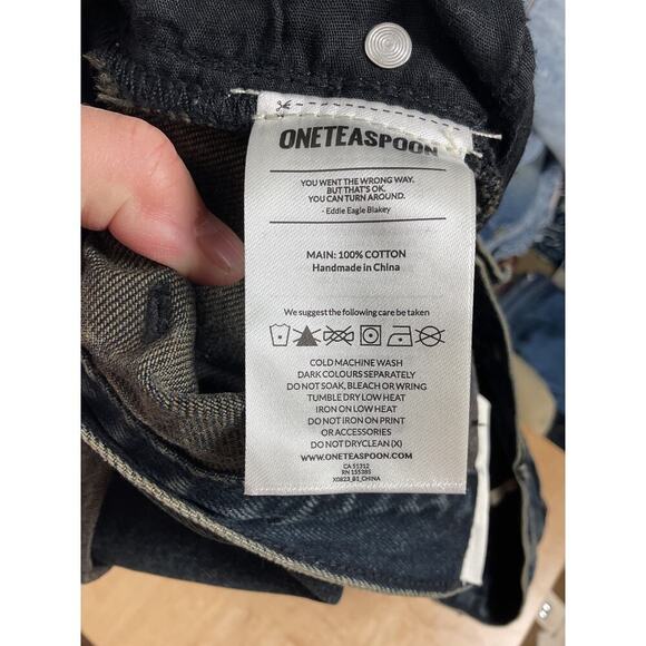 One Teaspoon Black Fox Bandit Dark Wash Denim Shorts NWT Size 31 - Picture 9 of 9